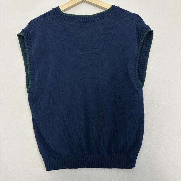 Vtg Pendleton Wool Sweater Vest Womens S Blue Scottish Dogs Preppy Dark Academia - Picture 5 of 15